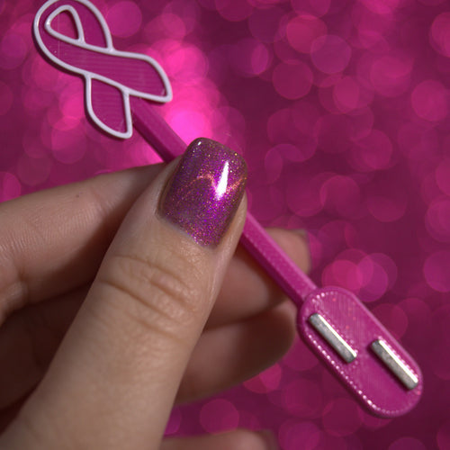 Whatcha - Pink October (Lightining bolt) Magnet